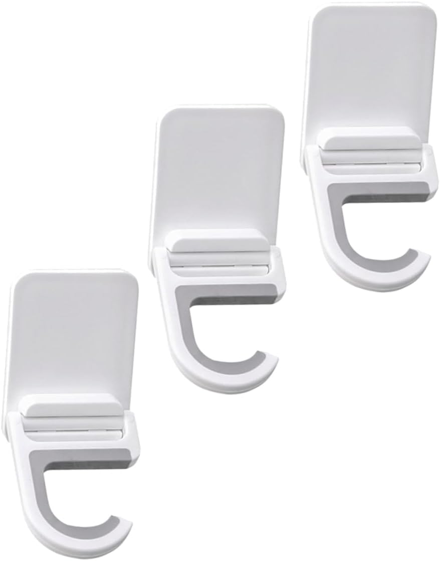 Angoily 9 Pieces Hook For Wall Mop Holder White Wall Clip Silica Gel No Punching