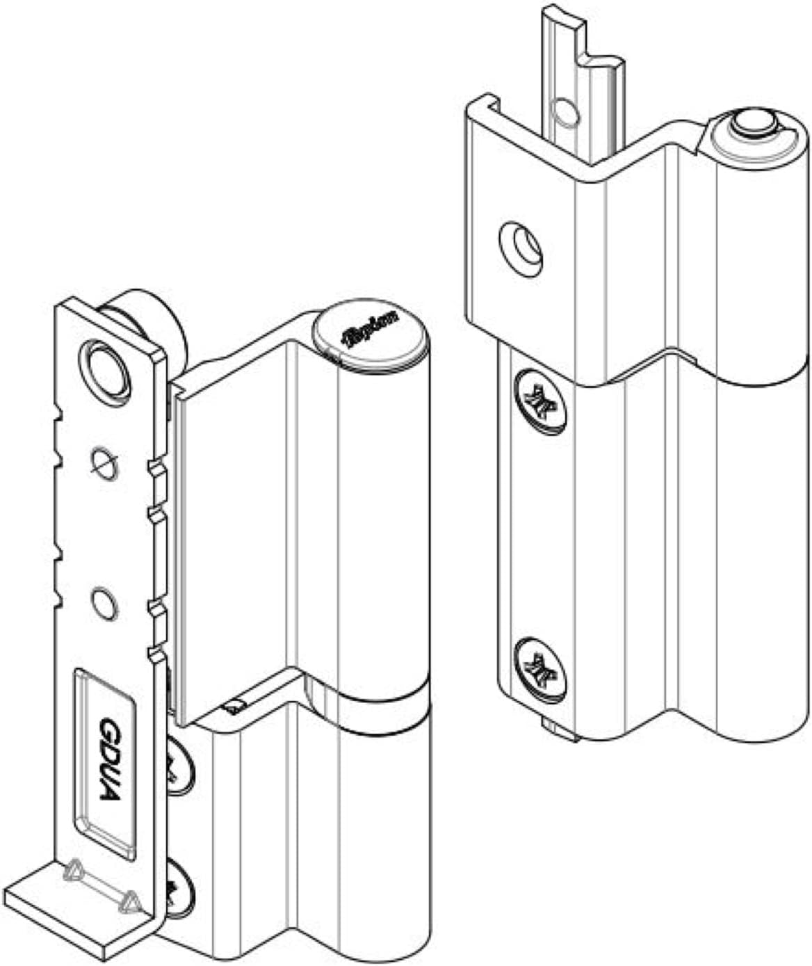 FAPIM GAU05674 Pair Of Galicube Tilt And Turn Reversible Hinges RAL 9010 White-1401AI_32
