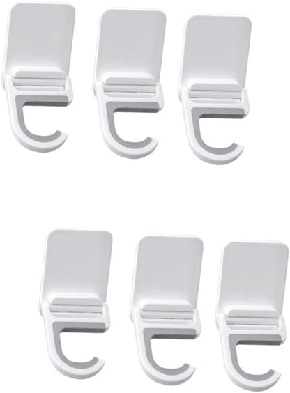  Angoily 9 Pieces Hook For Wall Mop Holder White Wall Clip Silica Gel No Punching