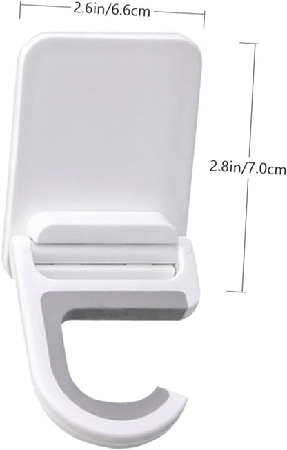  Angoily 9 Pieces Hook For Wall Mop Holder White Wall Clip Silica Gel No Punching