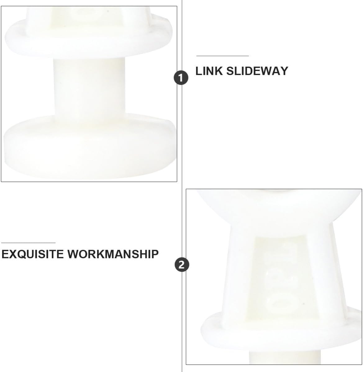  Jojofuny 50 Pcs Roulettes Pour Rail De Rideau En Plastique Beige, Faciles à Utiliser Et Solides, Pour Rideaux Coulissants De Salle De Bain Et Fenêtres