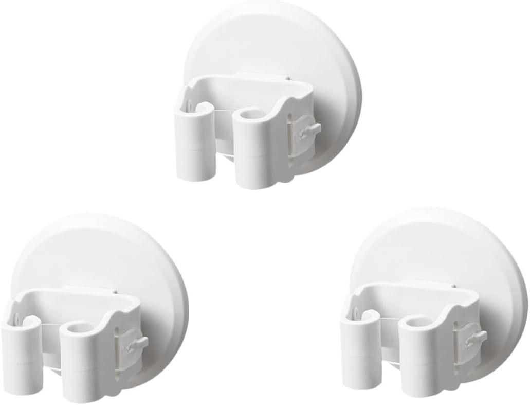  Toyvian Porte-Balai Mural 3 Pièces En ABS, Clips Antidérapants Adhésif Sans Traces, Pour Salle De Bain Et Balcon