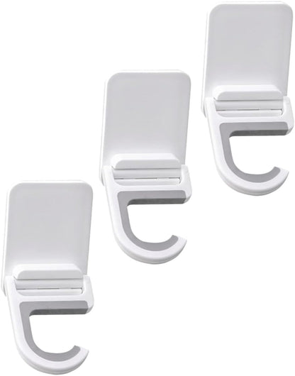  Angoily 9 Pieces Hook For Wall Mop Holder White Wall Clip Silica Gel No Punching