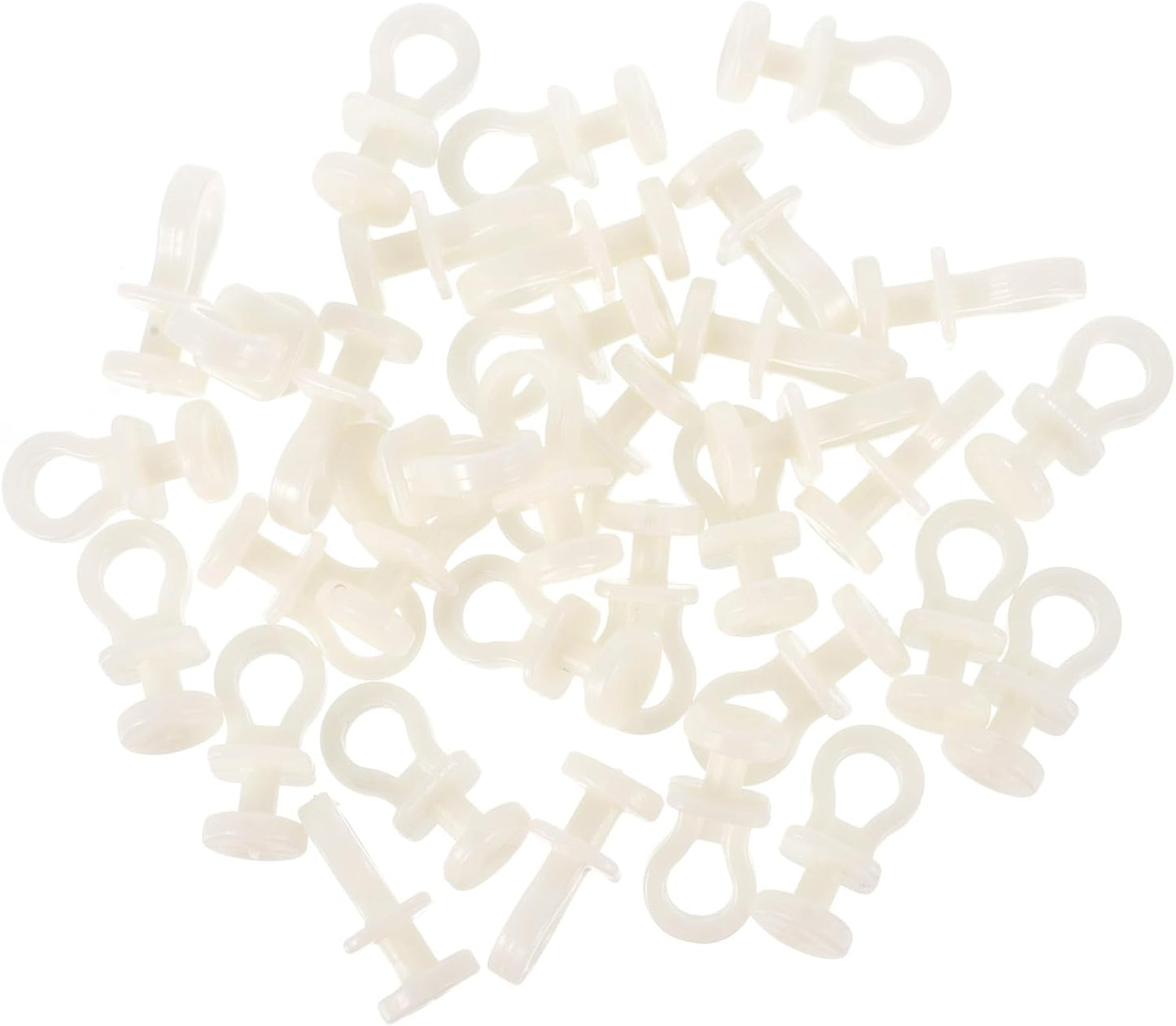  Angoily Lot De 100 Set De Poulies De Rideau En Plastique Beige Silencieuses Rouleaux Pour Rail De Rideau Accessoires De Quincaillerie Pour Fenêtres Adaptés à Usage Domestique Et