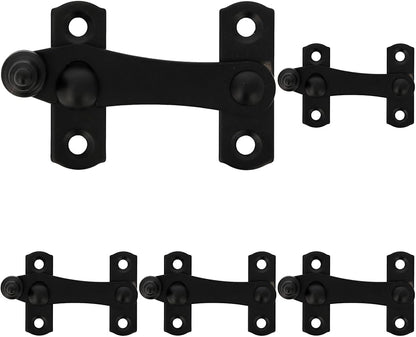  Amig - Black Knocker For Shutters With Reverse Attachment Mod. 3-75 X 46 Mm - Anti-shock And Breakage Safety Lock For Windows - Made Of Steel - With Screws