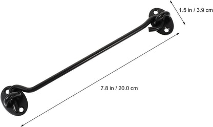  Housoutil Crochet De Fenêtre 2pcs En Acier Inoxydable Noir Solide Et Résistant Crochet De Verrouillage Pratique Pour Fenêtre, Pour Limiter L'ouverture Et Sécuriser