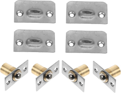  Jojofuny 4 Pack Adjustable Ball Latches With Plate For Closet Door Ball Latch For Cabinet Door Hardware Door Hardware With Strike