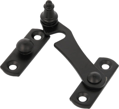  Amig - Black Knocker For Shutters With Reverse Attachment Mod. 3-75 X 46 Mm - Anti-shock And Breakage Safety Lock For Windows - Made Of Steel - With Screws
