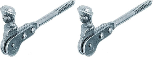  Alberts 307127 Shepherdess Head Shutter Stop | Screw-On Or Seal | Galvanised In Blue | 126.5 Mm (Pack Of 2)