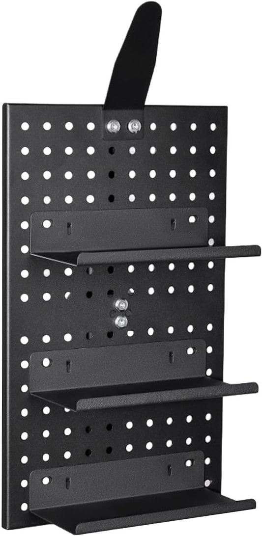  Support De Panneau Perforé En Aluminium, Support De Rangement Pour équipement De Vélo, Support De Casque De 45,7 X 30,5 Cm Avec Construction Solide, Organisateur En Avec Cadre Stable