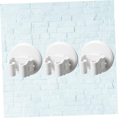  Toyvian Porte-Balai Mural 3 Pièces En ABS, Clips Antidérapants Adhésif Sans Traces, Pour Salle De Bain Et Balcon