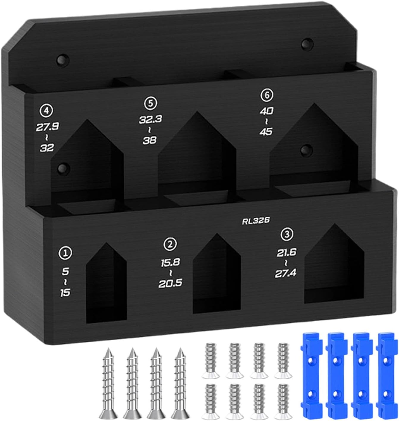  Râtelier De Rangement Pour Outils,Porte-objets Mural à 6 Compartiments,Fixation Pour Outil De Réparation Avec Pince | Pour Garage Atelier Abri Maison