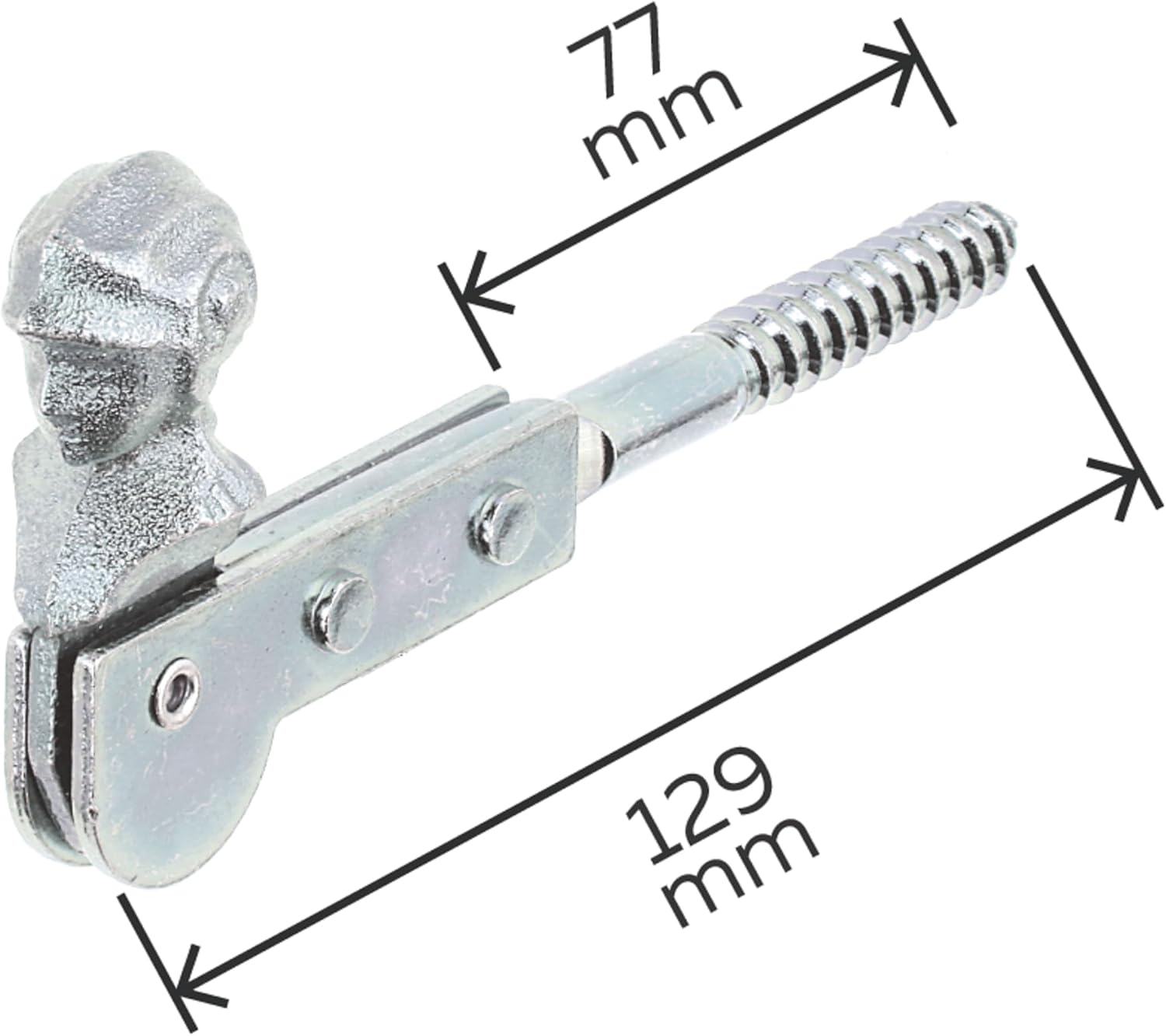  Alberts 314699 Shutter Stop | Shepherdess Head, Screw-On | Passivated | 129 Mm