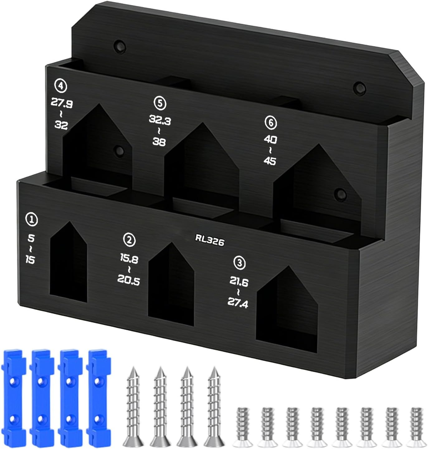  Générique Râtelier De Rangement Pour Outils | Support Mural 6 Emplacements Pour Vélo Et établi | Support à Pinces à Faible Encombrement - Pour Garage Atelier Abri Maison