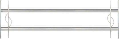  Alberts 563646 Secorino Style Window Grille | Sliding For External Windows | Burglar Protection Grille | Galvanised In Blue | 600 X 500-650 Mm