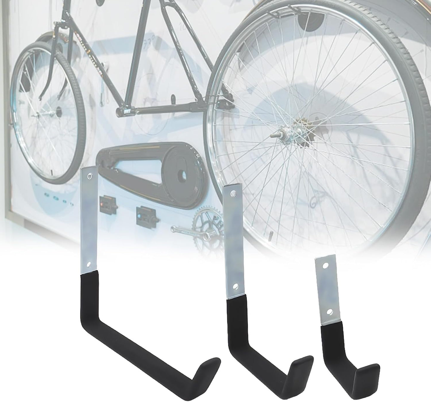  Cintre De Garage En Métal Avec Design Antidérapant Pour Vélos, équipement De Jardinage, Rangement D'atelier, Crochet Mural Pour Outils