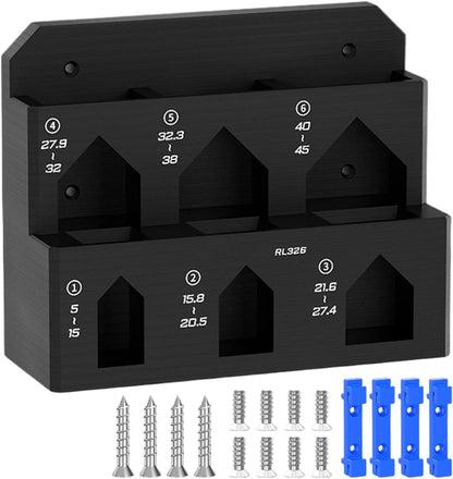  Étagère De Rangement Robuste, Organisateur D'outils Mural, Support De Vélo à 6 Fentes Avec Pince, Accessoire D'établi De Garage En Acier Robuste,