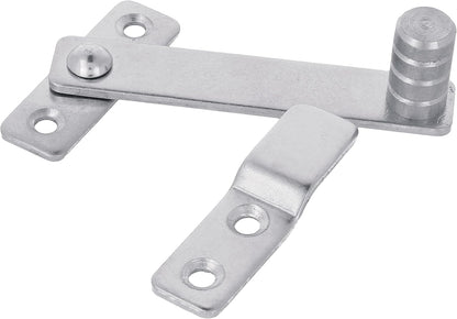  Amig - Levier De Volet Pour Portes, Fenêtres Et Volets | 80 X 46 Mm | Crochet Pour Portes, Fenêtres Et Volets | Serrure Intérieure Et Extérieure | Acier Inoxydable 18/8 Plaqué Argent Brillant