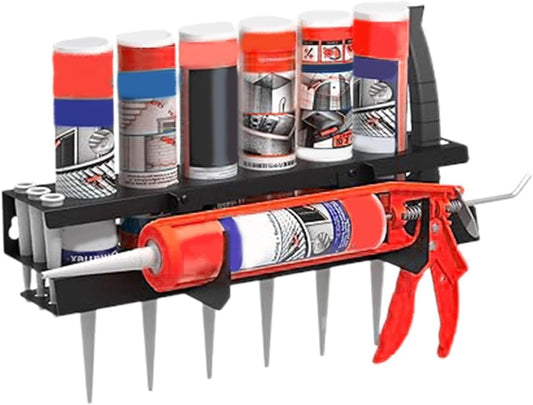  Support De Tube De Cuisinière - Étagère D'organisation En Tube D'étanchéité,Support De Colle Mural | Pour L'industrie, L'atelier, Le Garage, L'abri, L'entrepôt, La Maison, Le Stockage Et L'espace De