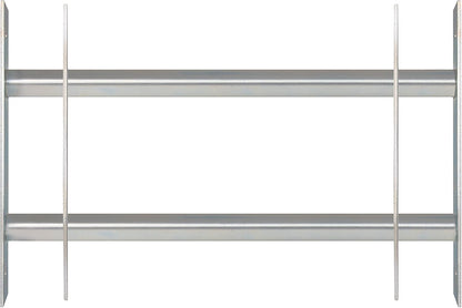  Alberts 563684 Secorino Basic Style Window Grille | Sliding For External Windows | Burglar Protection Grille | Galvanised In Blue | 300 X 700-1050 Mm