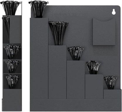  Support Mural Pour Colliers De Serrage,Stockage 6 Poches Pour Abri De Jardin,Stockage Attaches-Câbles Électriques - Pour Professionnels Installateurs Propriétaires Bureau à Domicile Studio Atelier Gar
