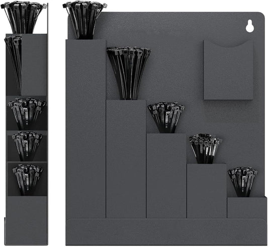  Support Mural Pour Colliers De Serrage,Stockage 6 Poches Pour Abri De Jardin,Stockage Attaches-Câbles Électriques - Pour Professionnels Installateurs Propriétaires Bureau à Domicile Studio Atelier Gar