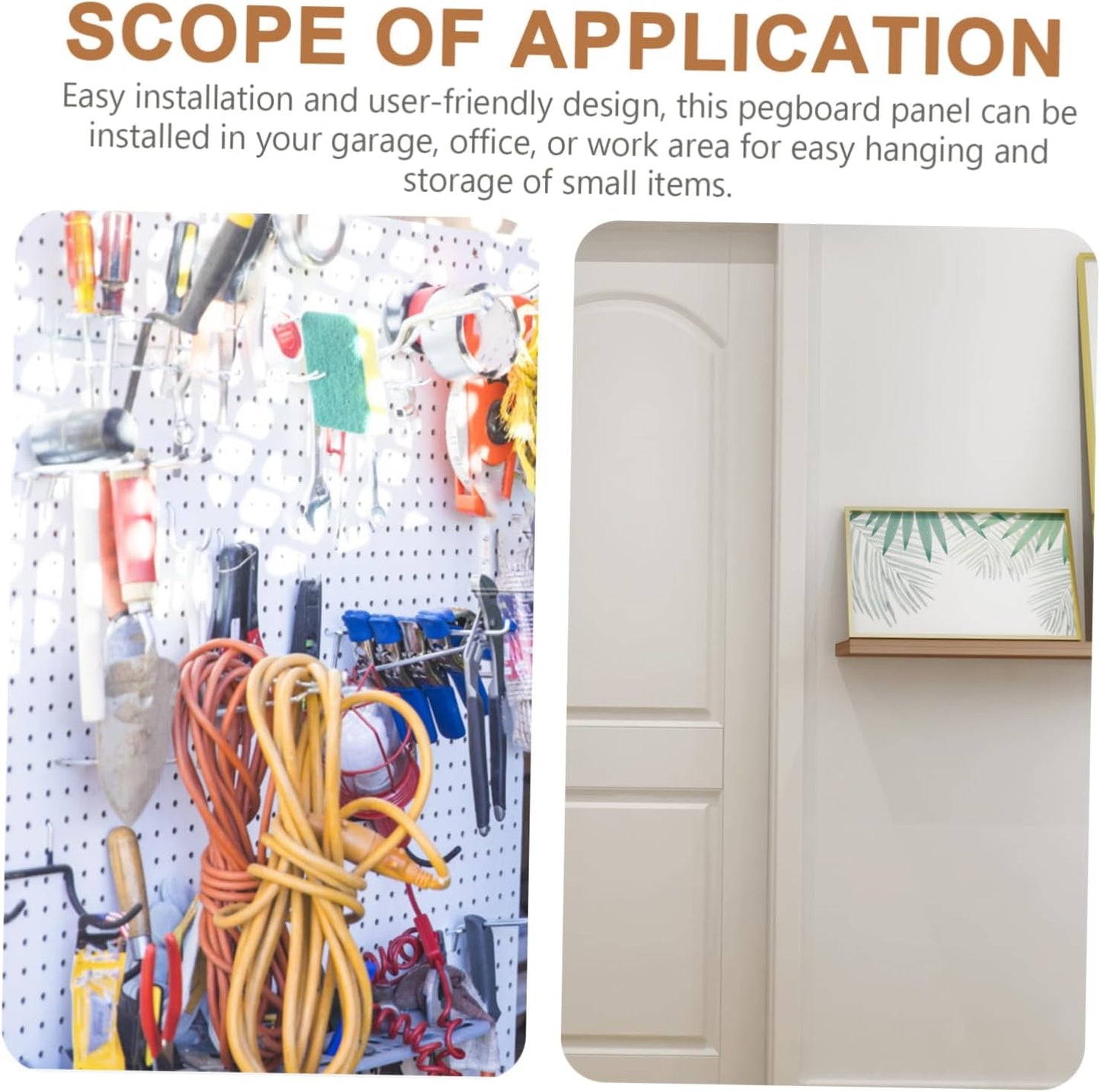  Gatuida Panneau Perforé Mural Organisateur Pratique Support De Rangement Ajustable Sans Perçage Pour Atelier Cuisine Et Décoration Intérieure