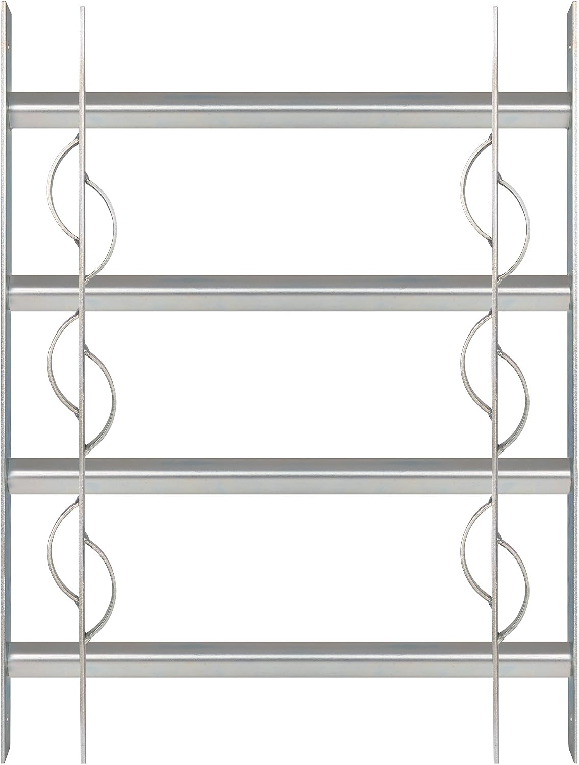  Alberts 563646 Secorino Style Window Grille | Sliding For External Windows | Burglar Protection Grille | Galvanised In Blue | 600 X 500-650 Mm