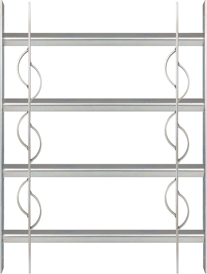  Alberts 563646 Secorino Style Window Grille | Sliding For External Windows | Burglar Protection Grille | Galvanised In Blue | 600 X 500-650 Mm