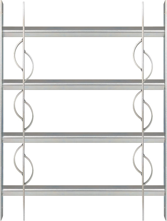  Alberts 563646 Secorino Style Window Grille | Sliding For External Windows | Burglar Protection Grille | Galvanised In Blue | 600 X 500-650 Mm