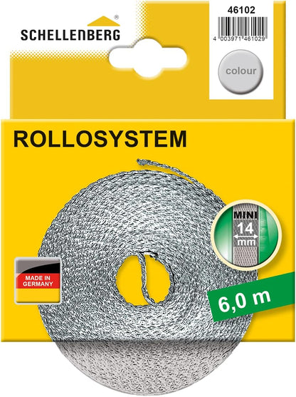  Schellenberg 46104 Roller Shutter Straps, 14 Mm, 6 M, Brown