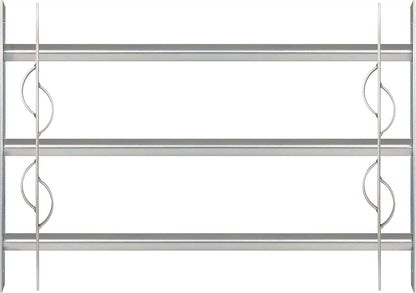  Alberts 563646 Secorino Style Window Grille | Sliding For External Windows | Burglar Protection Grille | Galvanised In Blue | 600 X 500-650 Mm