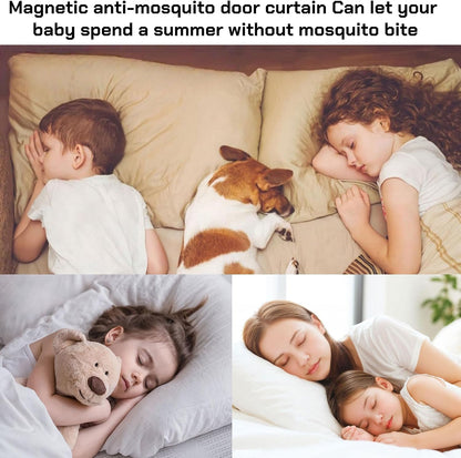  Moustiquaire Magnétique Pour Fenetre 138 X 67 Cm Puissants Aimants, Anti Insecte Moustiquaire De Balcon Sans Perçage, Avec Bande Magique Pour Chambre Salon Cuisine, Noir