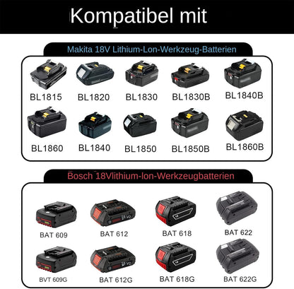  Generisch Organiseur De Piles Mural - Support En Acier Massif Robuste Avec 4 Compartiments - Système De Rangement De Piles 18 V - Pour Salon, Chambre à Coucher, Bureau, Garage, Bureau à Domicile