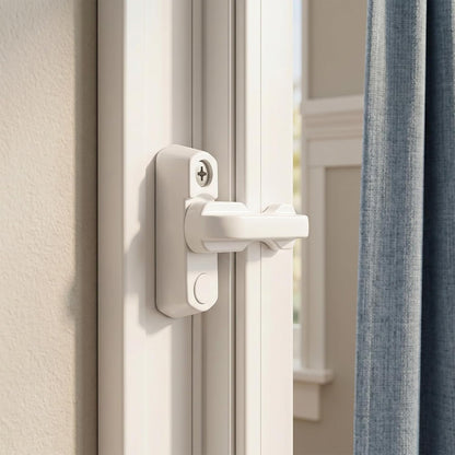  Lot De 4 Bloqueurs De Châssis Pour Fenêtres Et Portes UPVC/PVC, Blanc