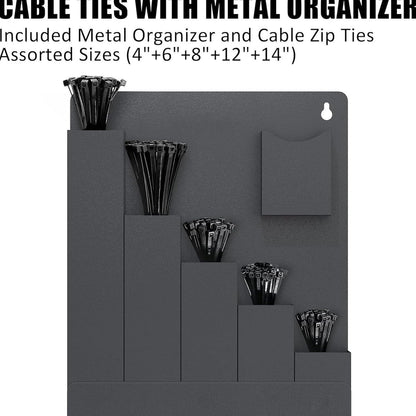  Support Mural Pour Brides, Rangement à 6 Compartiments, Support De Rangement Pour Colliers De Serrage | Pour Installateurs Propriétaires, Bureau, Bureau, Atelier, Garage, Chambre, Camping-car