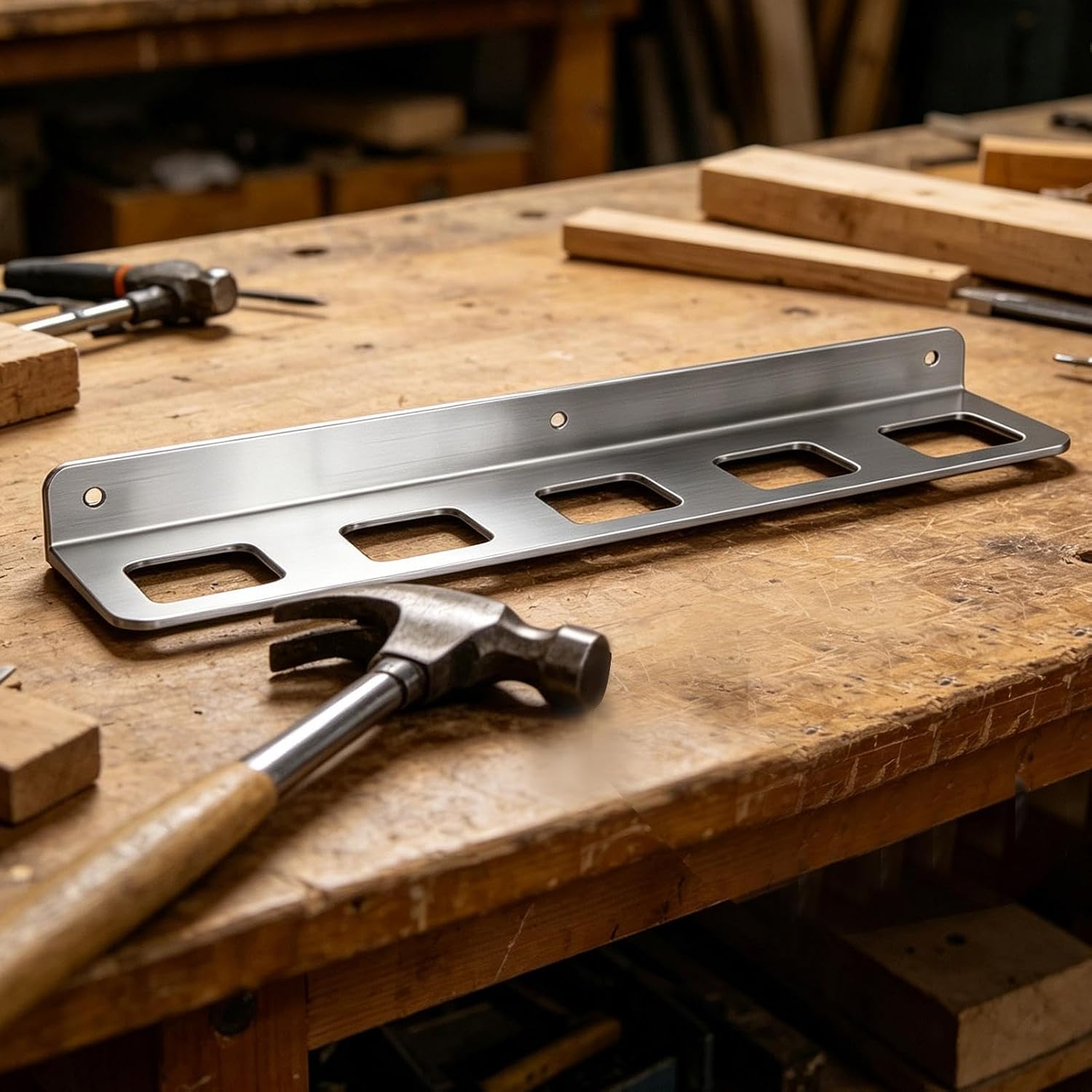  Porte-outils Mural | 5 Supports à Outils Multifonctionnels Pour Le Mur De Garage | Étagère De Rangement Pour Outils De Marteau,Pour La Grange, L'atelier, L'usine, La Maison, La Pince, Le Draa à Vis