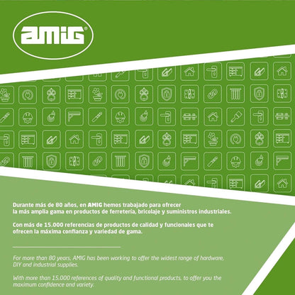  Amig - Roulement Fenêtre Coulissante | Lot De 2 Unités | Taille 39 X 16 Mm | Boîtier Métallique Et Roulement à Billes | Conçu Pour Les Fenêtres Coulissantes | Aluminium
