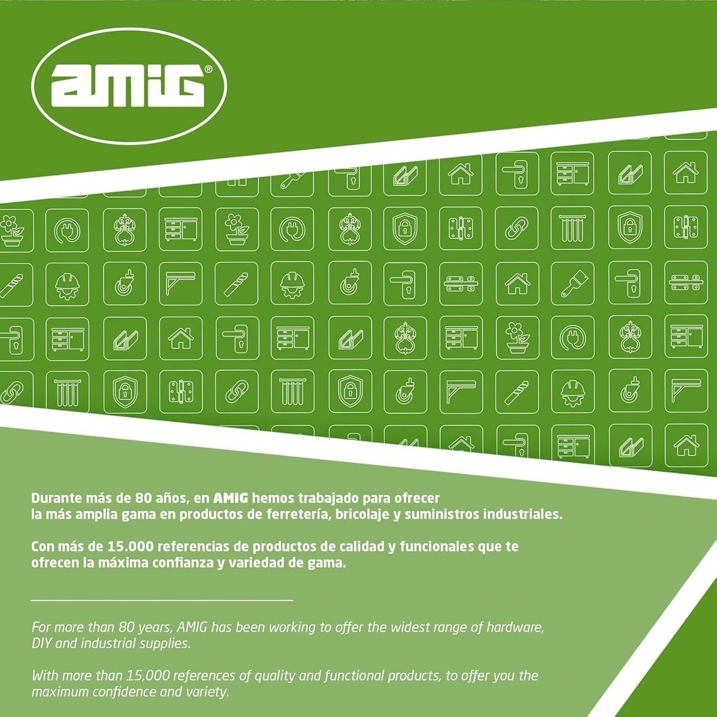  Amig - Security Lock For Sliding Windows Mod.45 | Zip Lock With 2 Keys + Lag Screws For Installation | Steel Black Finish | Dimensions: 53 X 23 Mm