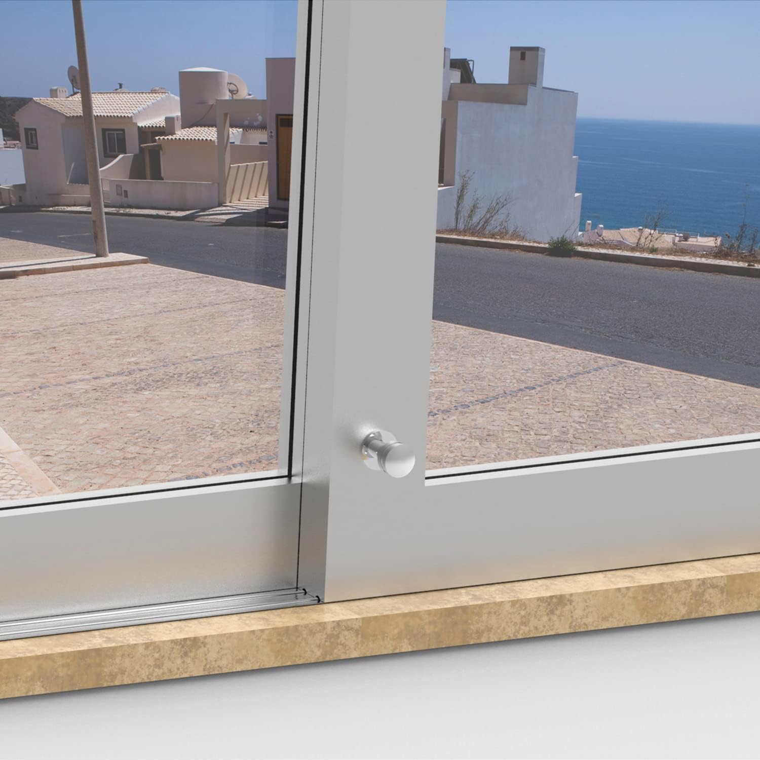  Amig - Goupille De Verrouillage Pour Fenêtres Courroies En Bois Ou Aluminium Mod.40 | Convient Pour Sécuriser Les Stores | Fermeture De Sécurité Zamak Chromée | Dimensions : Ø 30 X 152 Mm