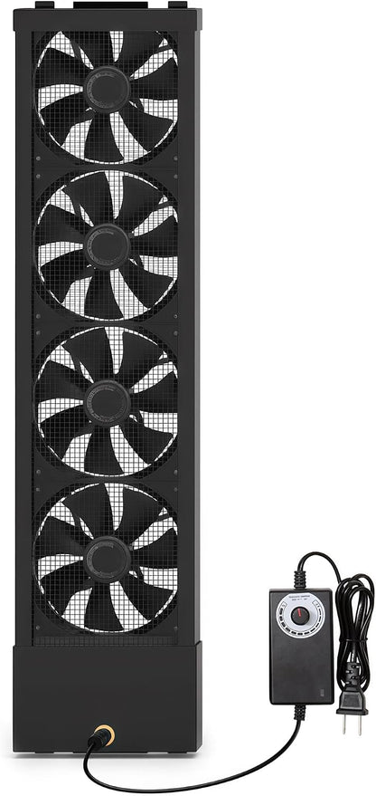  Ventilateur D'échappement Vertical De 75 à 80 Cm Pour Fenêtres Coulissantes – Se Fixe Fermement Aux Cadres Supérieurs Et Inférieurs De La Fenêtre, Installation Sans Outil Avec Vitesses Variables Pour