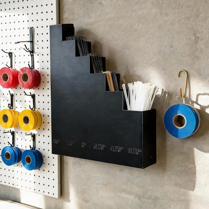  Support De Rangement Pour Colliers De Serrage,Stockage Mural De Garage - Porte-Attaches Mural Pour Outils - Pour La Gestion Et L'Organisation Du Rangement Maison Panneau Perforé Buanderie Cellier Abri