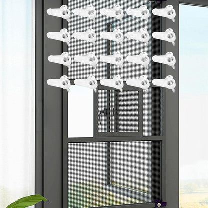  Clips Moustiquaire Fenêtre - 20 Pièces Quincaillerie Fixation Moustiquaire Avec Vis - Attaches De Retenue Pour Fenêtre Anti-tempête - Pour Maison Appartement Dortoir Salon Chambre Bureau Cuisine Salle