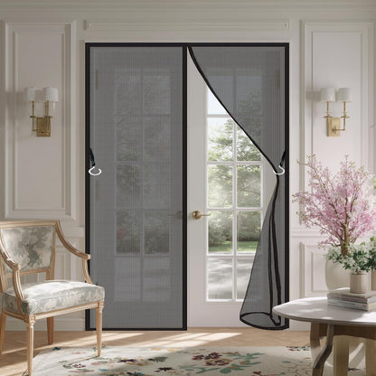  Magnetic Mosquito Net Window 230 X 295 Cm Translucent Light Various Sizes Fly Curtains For Doors, No Drilling, Anti-Mosquitoes & Insects, Black