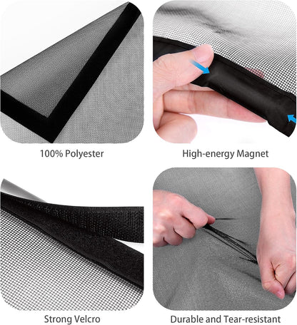  No Drilling Window Mosquito Net 118 X 147 Cm Self Adhesive Mesh No Drilling Easy To Install For Home Windows, White