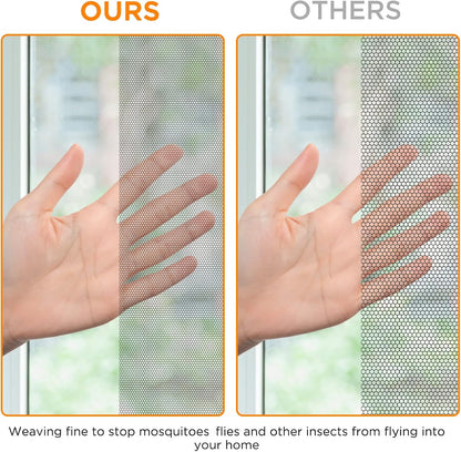  AiQInu Set Of 4 Universal Anti-Mosquito Window Insect Screen With Adhesive Tape - Fine Mesh - No Drilling Required