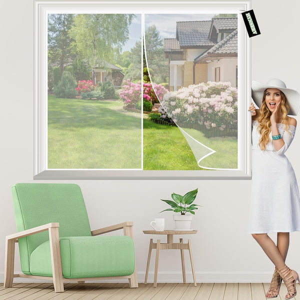  Magnetic Window Mosquito Net White 120 X 170 Cm Automatic Closure Anti-Mosquito Fly Curtain Easy To Install Anti-Insect For Doors Windows Balcony Living Room