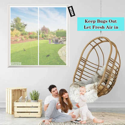  Magnetic Mosquito Net Window, Anti-Insect Window Curtain, White, 120 X 130 Cm, Anti-Fly Curtain, Automatic Closure, Easy Installation Without Tools For Windows, Balcony, Living Room