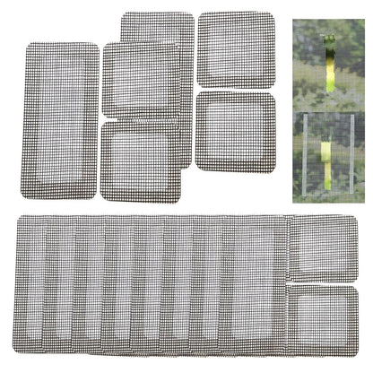  Ruban Adhésif Pour écran - Lot De 10 5 X 10 X 0,1 Cm 50 G Matériau Métallique | Patch Autocollant Imperméable, Fixation De Trous De Porte De Fenêtre, Film De Protection De Terrasse Intérieur Pour