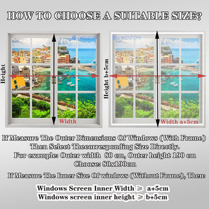  Magnetic Mosquito Net With White Window, 105 X 105 Cm, Customisable Magnetic Door Mosquito Net Without Drilling Keeps Fresh Air Indoors And Insects Outdoor